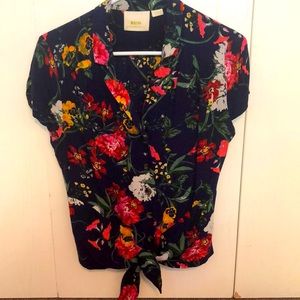 Floral button down shirt